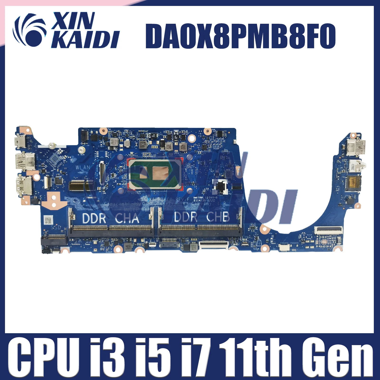 

Notebook Mainboard For HP ProBook 430 G8 DA0X8PMB8F0 Laptop Motherboard With CPU I3 I5 I7 11th Gen 100% Tested OK