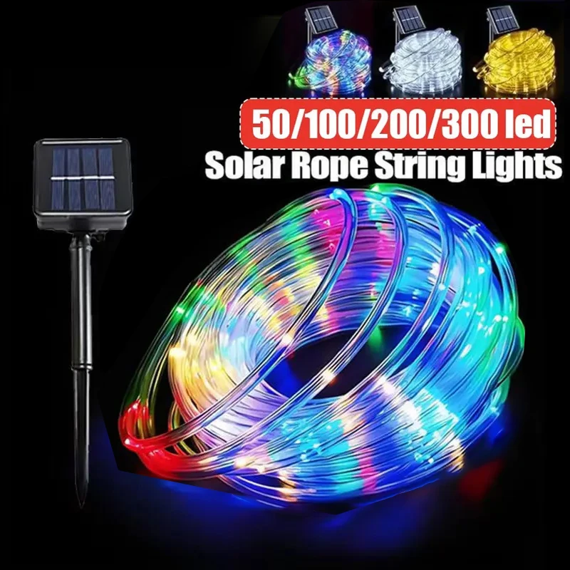 

Outdoor Solar Rope Led Light Waterproof Garden Christmas Decoration 32m/22m/12m/7m Xmas Tube String Light Fairy Strip