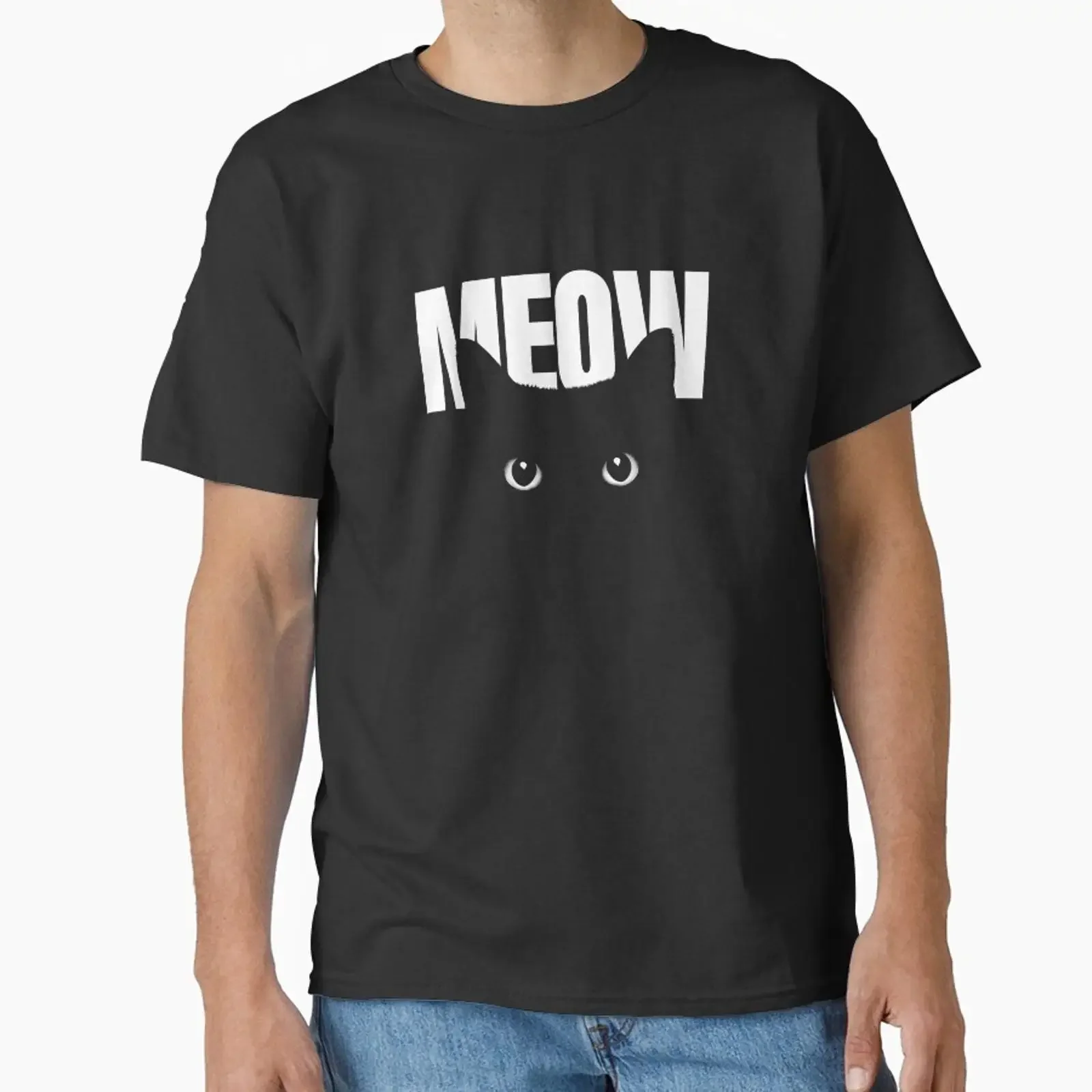 The Purrfect Shadow designed and sold by Frog Level Treasures vintage Washed streetwear Versatile Comfortable fashion Casual