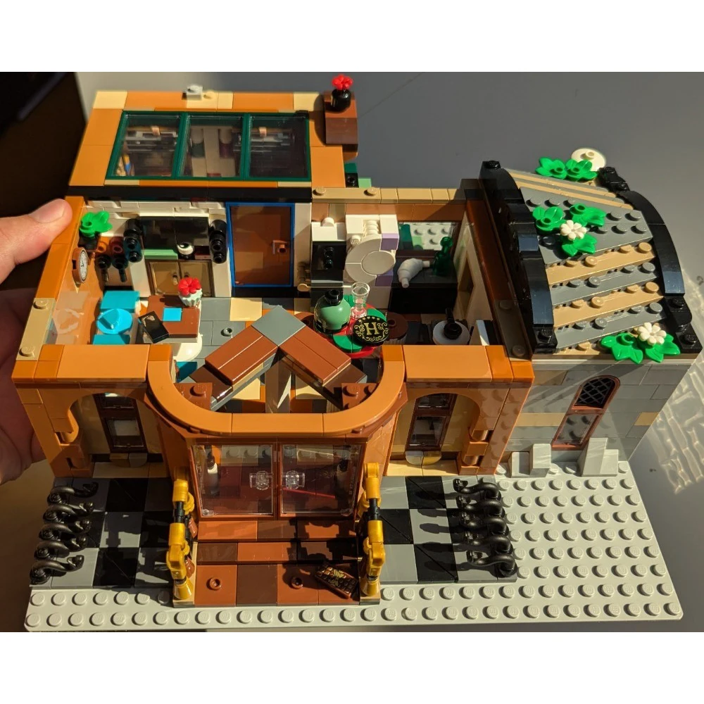 새로운 MOC 도시 모듈러 호텔 모델 호텔 빌딩 빌딩 블록 세트 DIY 조립 교육 컬렉션 어린이 장난감 소년 선물