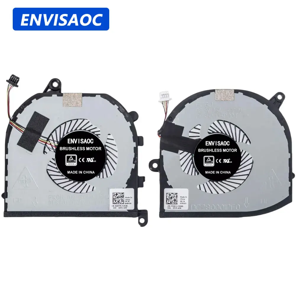 For Dell XPS15 9570 7590 Precision 5530 5540 M5530 M5540 P56F Laptop CPU GPU Cooling Fan Heatsink Fan Cooler 0V9H8N 0F01PX