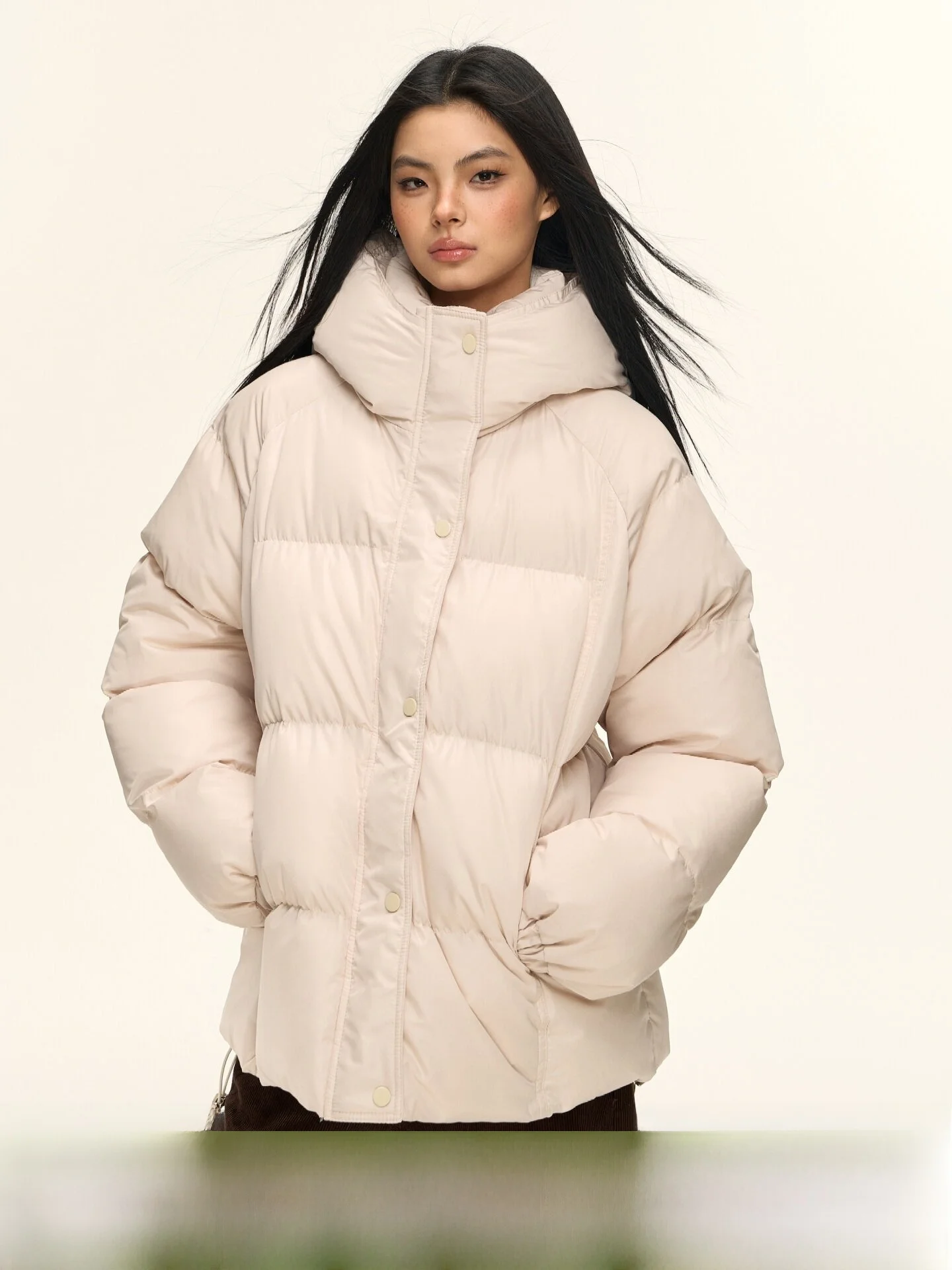 

Nova B Thiened American Retro Bread Coat Women's Loose Fit Cotton Jaet Couple Matching Winter Outerwear Hooded Zipper