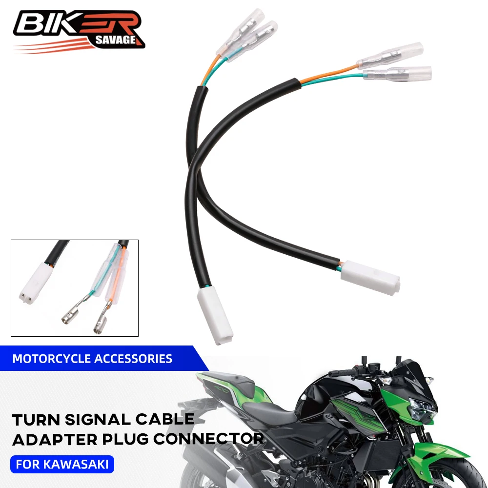 2024 Segnale di Girata Cavo Adattatore Spina del Connettore Per Kawasaki Ninja ZX-6R ZX-10R ZX-25R 125 250 300 400 650 1000 KLX KLR W800 2007+