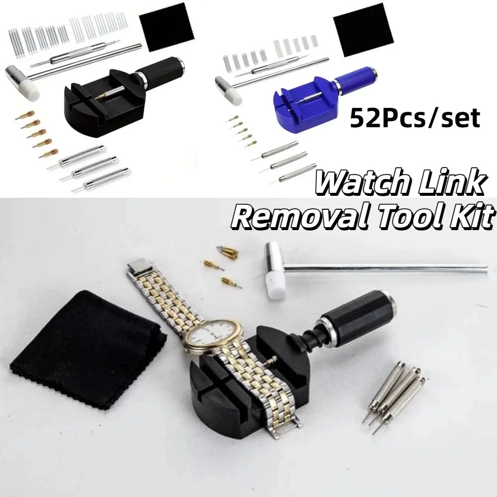 

52Pcs/set Precision Watch Link Removal Tool Kit Durable Link Removal Watch Repair Tool Kit Bracelet Adjustment Watch Regulator
