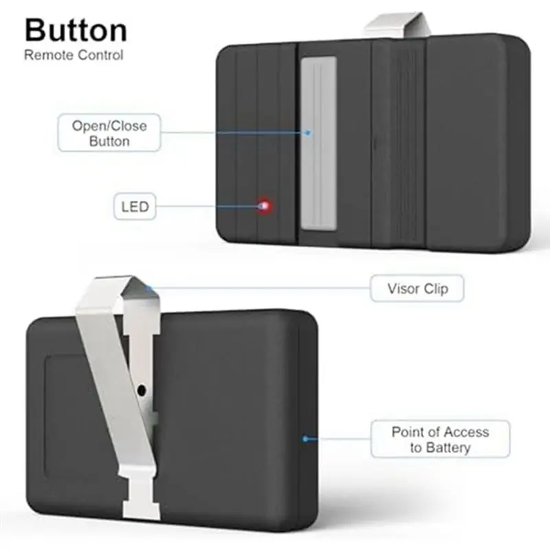 Y47A 2Pcs 9/12 Dip Switch Garage Door Opener Remote for 390MHz Overhead GT90-1 MAT90 GT912 G220 AT90 AT95