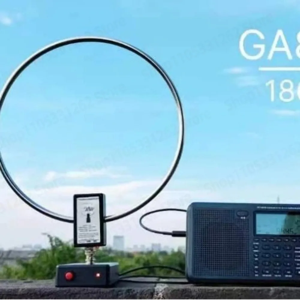 GA800 Active Loop Shortwave Antenna 10KHz to 159MHz HF Radio Antenna