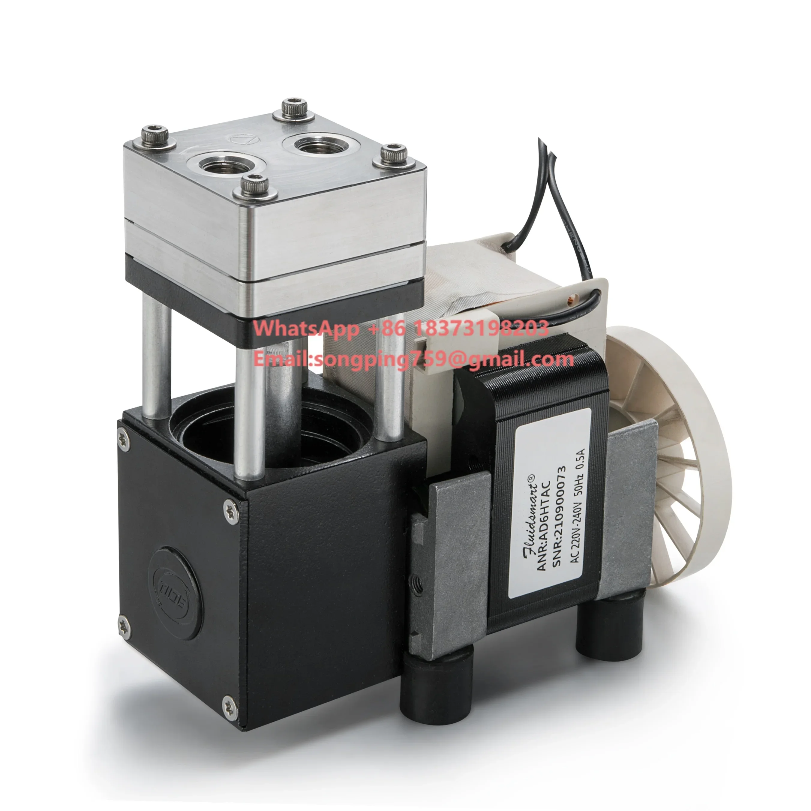 

Fluidsmart 230v Ac Vacuum air Pump High Temperature Oilless Gas Sample Pump Stainless Steel Anti-corrosion Micro Diaphragm Pump