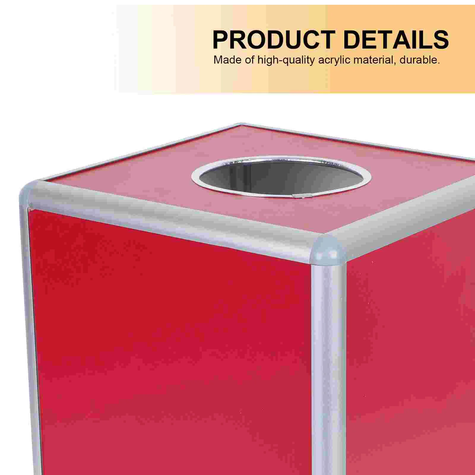 Lottery Box Holder Case Votes Storage Raffle Tickets Polling Donation Container Coin Suggestion