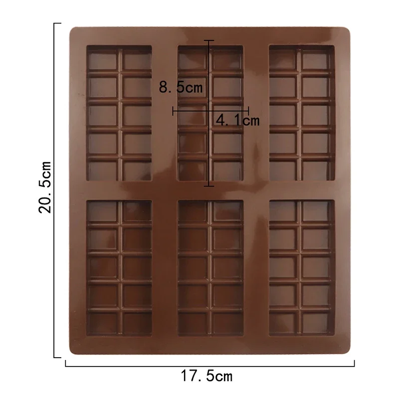 New Chocolate Silicone Mold Candy Bar Snap Candy Break Apart Protein And Engery Stick Making Tools Wax Melt DIY Handmade Kitchen