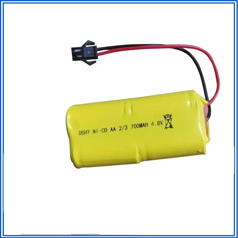 4.8V แบตเตอรี่ NI-CD 700mA แบตเตอรี่สําหรับของเล่น Rc รถถังหุ่นยนต์เรือปืน 2/3AA 4.8v 4*2/3AA แบตเตอรี่ Pack