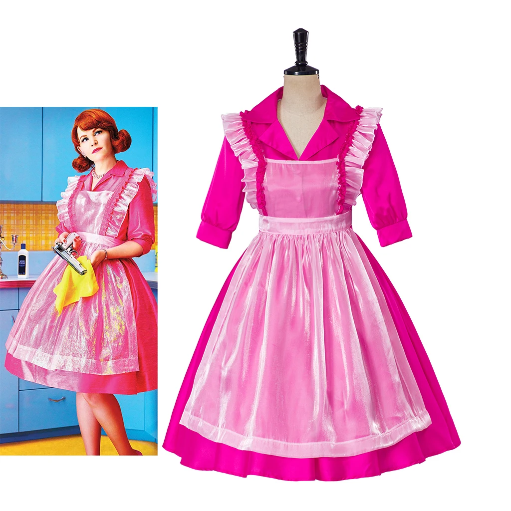 

Beth Ann Stanton Cosplay TV Why Women Kill Costume Female 1960s Maid Uniform Dress Suit Halloween Carnival Tea Party Gown Outfit