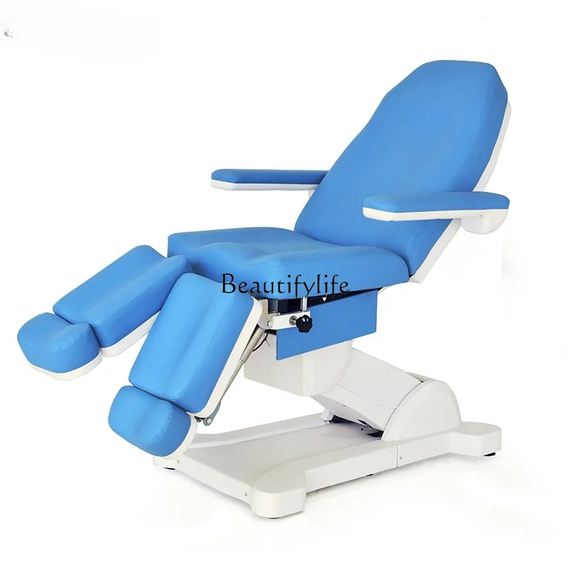 Cama de masaje de pies para mantenimiento, sofá de masaje de diagnóstico y tratamiento, soporte ajustable para piernas, silla de pedicura de belleza