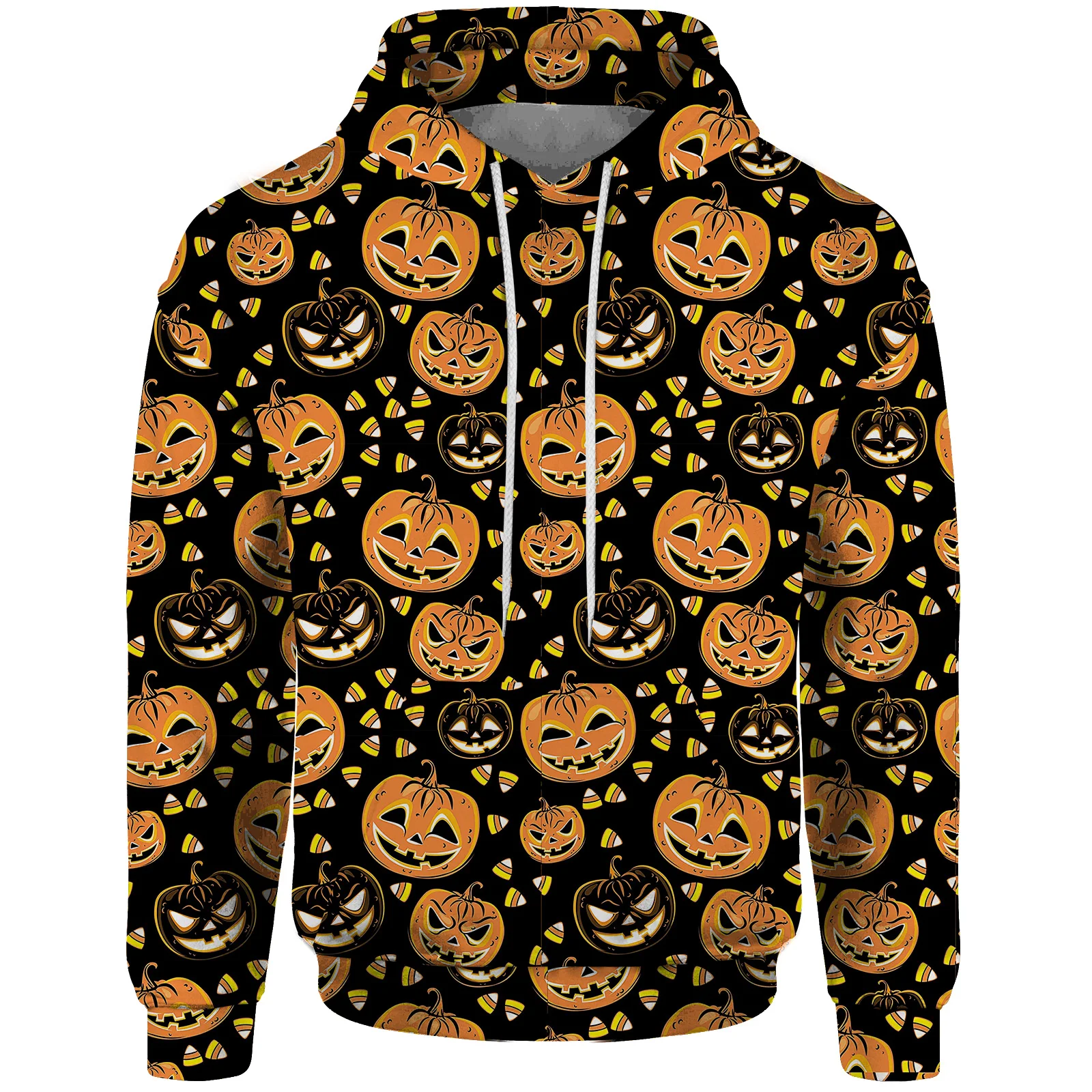 Fear Christmas Sweatshirt Pumpkin New in Hoodies & Sweatshirts for Men Without Hoods Halloween 2024 Ghost Candy Y2k Clothes Men