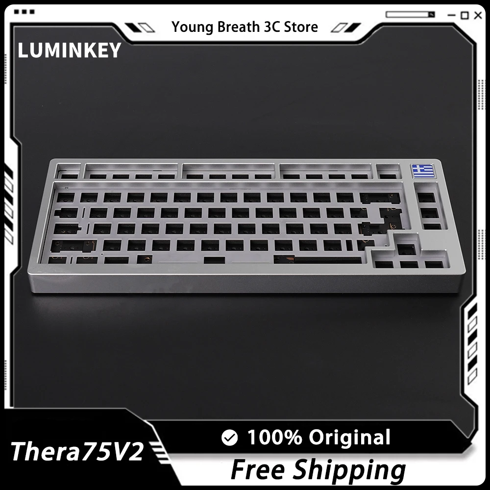 

Luminkey Thera75V2 Wired Mechanical Keyboard Kits Aluminum Alloy Gaming Keyboard Gasket Ergonomics Pc Gamer Accessories Gifts