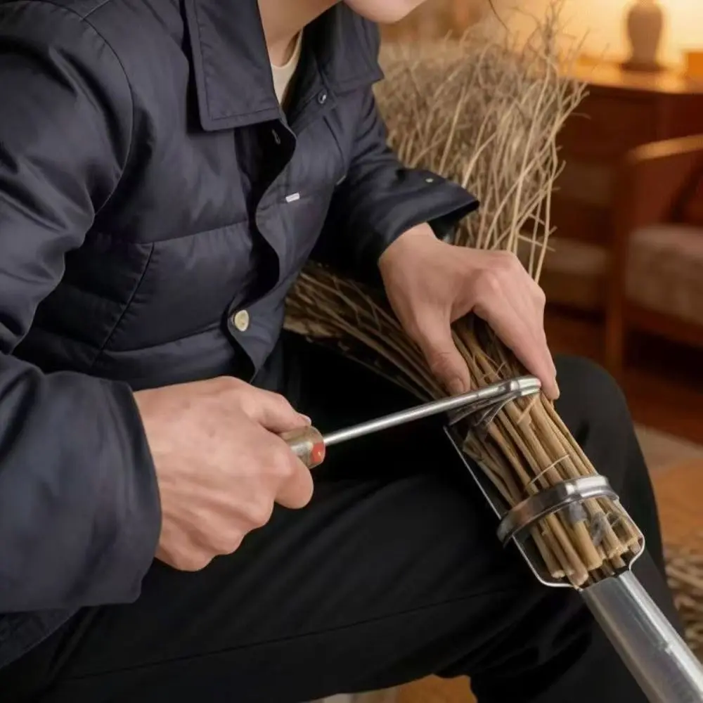 Stainless Steel Broom Tying Tool Bamboo Strand Lock Head Hardware Fittings Multi-functional Broom Tying Device