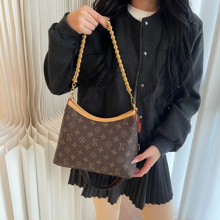 Elegant Ladies Messenger Bag Premium Leather Crossbody Shoulder Handbag Women's Luxury Designer Tote Purse Top Brand