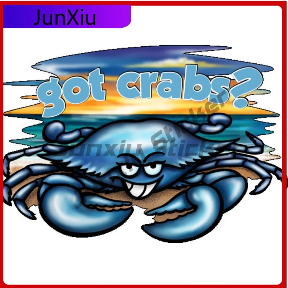 

Funny Got Crabs Sticker Cartoon Decal Accessories Decoration For Car Bumper Bodywork Windshield Guitar Bicycle Skateboard Lapto