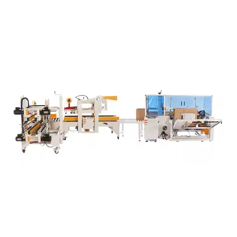 Fully Auto Smart Label Sticker Labeling Food Pack Milk Carton Sealing Machine with Conveyor Belt