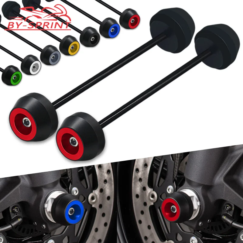 

For YAMAHA MT-07 FZ-07 MT 07 FZ07 MT07 FZ-07 2015-2017 Motorcycle Front & Rear Axle Fork Wheel Protector Crash Sliders Cap Pad