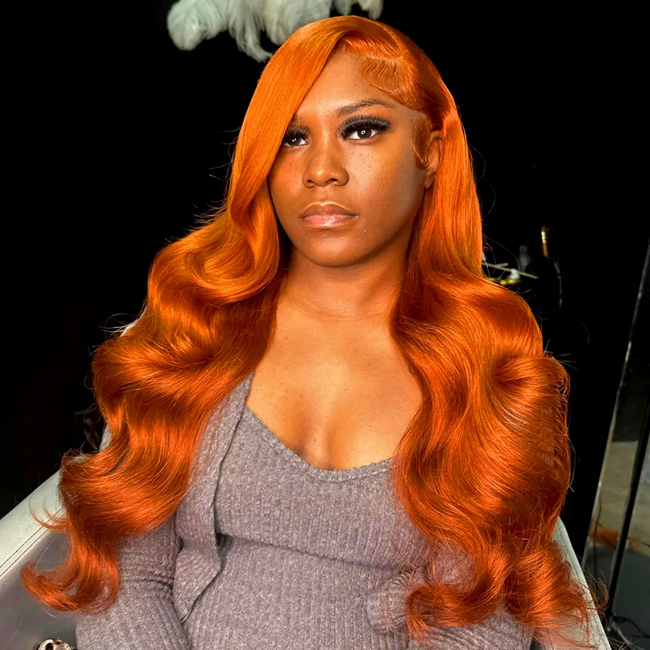 30 Inch Ginger Lace Front Wig Human Hair HD Lace Front Wig Transparent 13x6 Human Hair Curly 13x4 Orange Ginger Human Hair Wigs