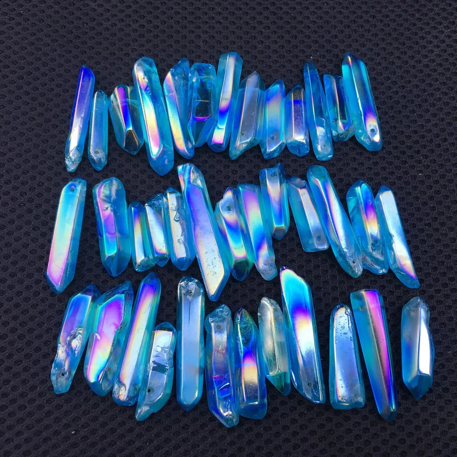 1000g Angel Aura Quartz Crystal Rough Raw Gemstone Points Bulk Wholesale Lot for Healing Reiki Jewelry Making