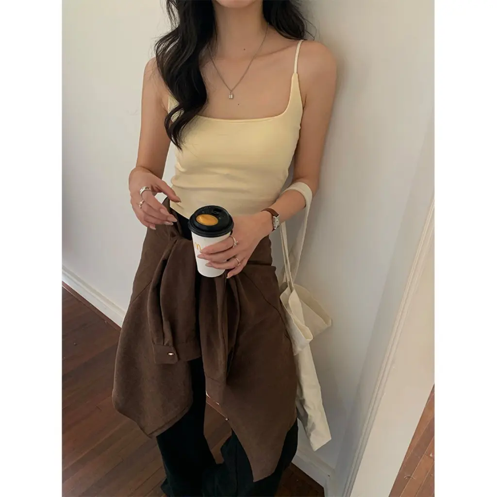 

Женский регулируемый жилет с нагрудником и слингом, облегающий жилет для девочек в корейском стиле на раннюю весну H1CF510001