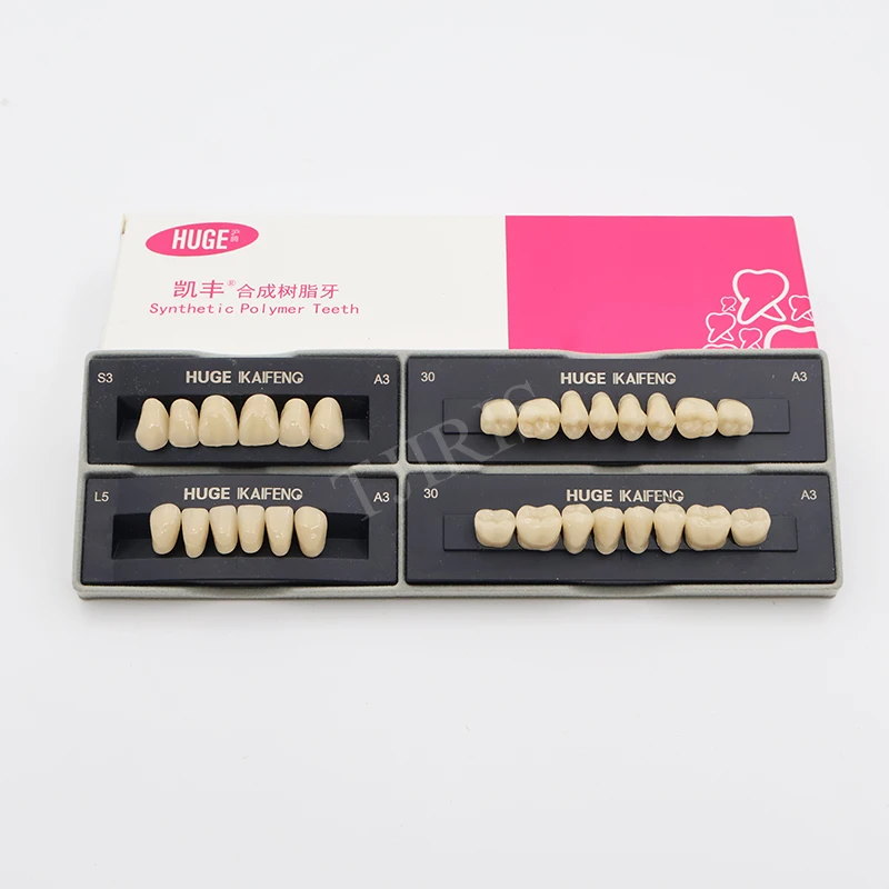 4Boxes Kaifeng Synthetic Resin Teeth with 3 - Layer Color Suitable for European Tooth Shapes