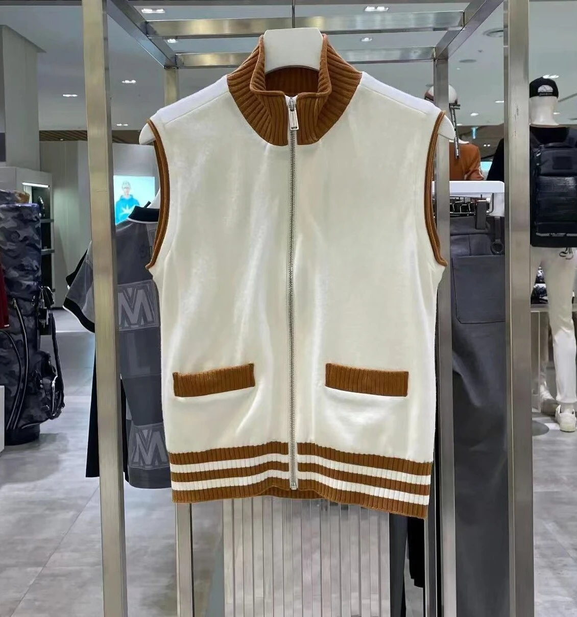 2026 Women’s Golf Knit Jacket Fall Winter Stand Collar Warm Soft Slim Fit Casual Sportswear Fashion Outerwear