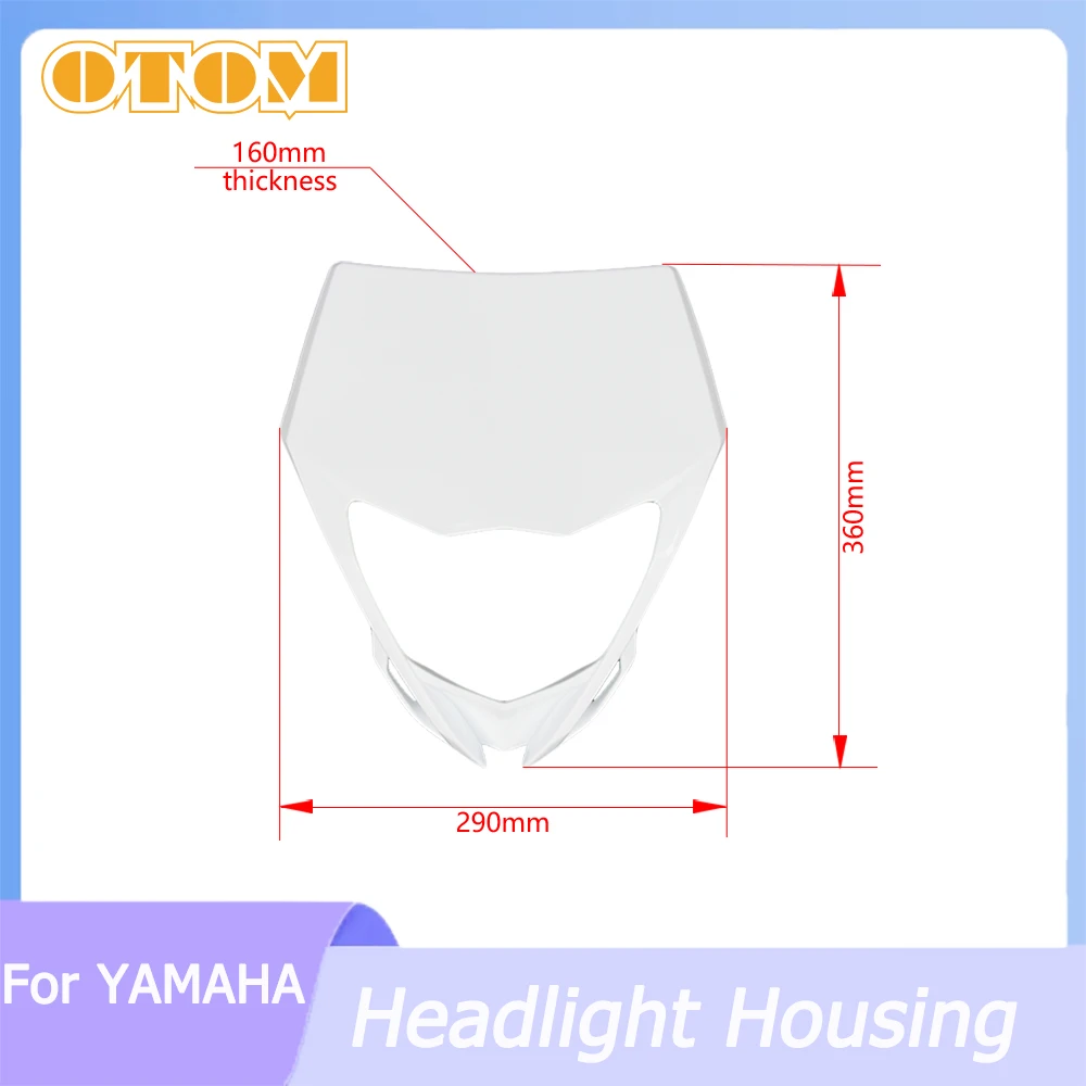 OTOM White Dirt Bike Headlight Housing For YAMAHA WR 250 450 WR250FK WR450F Motocross Head Light Headlamp Cover Fairing Enduro