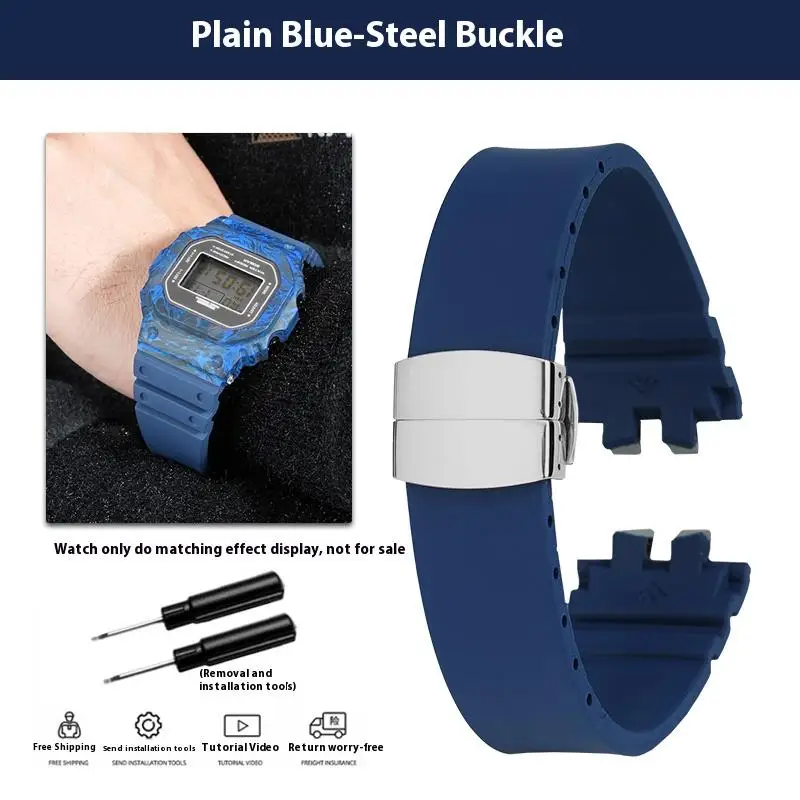 For Casio G-shock Series GMW-B5000 GM-B2100 FKM Watchband Men's