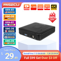 MISECU H.265+ Mini NVR 16CH  8MP 4K/5M/4M/3M/1080P Output for IP Security Camera Kit Video Recorder Motion Detection P2P Onvif