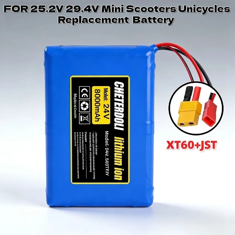 

Long Lasting 7S2P 24V 8000mAh High Power Rechargeable Battery Fit 25.2V 29.4V Mini Scooters Unicycles Replacement Components