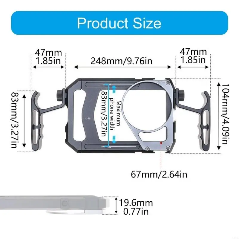 Uprgades Portable Camera Frame Photography Rame RJ079 для фильтра смартфона Использование N0HC