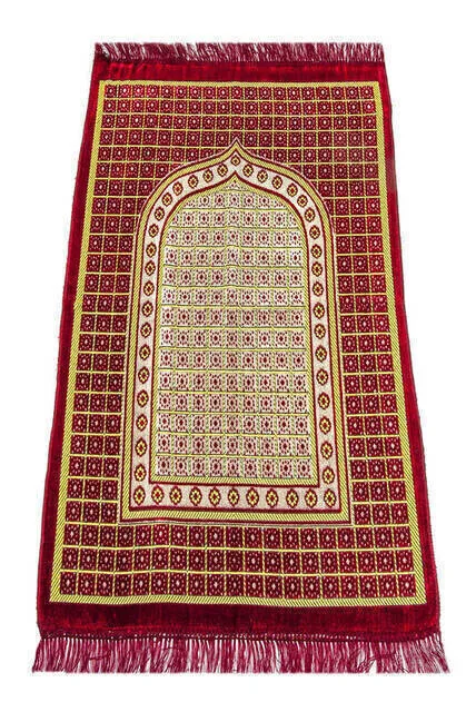 

Economic Velvet Chipinger Prayer Rug 0190 Red Muslim Islam Sheet Prayer Mat Holy Quraan Islamic Mats