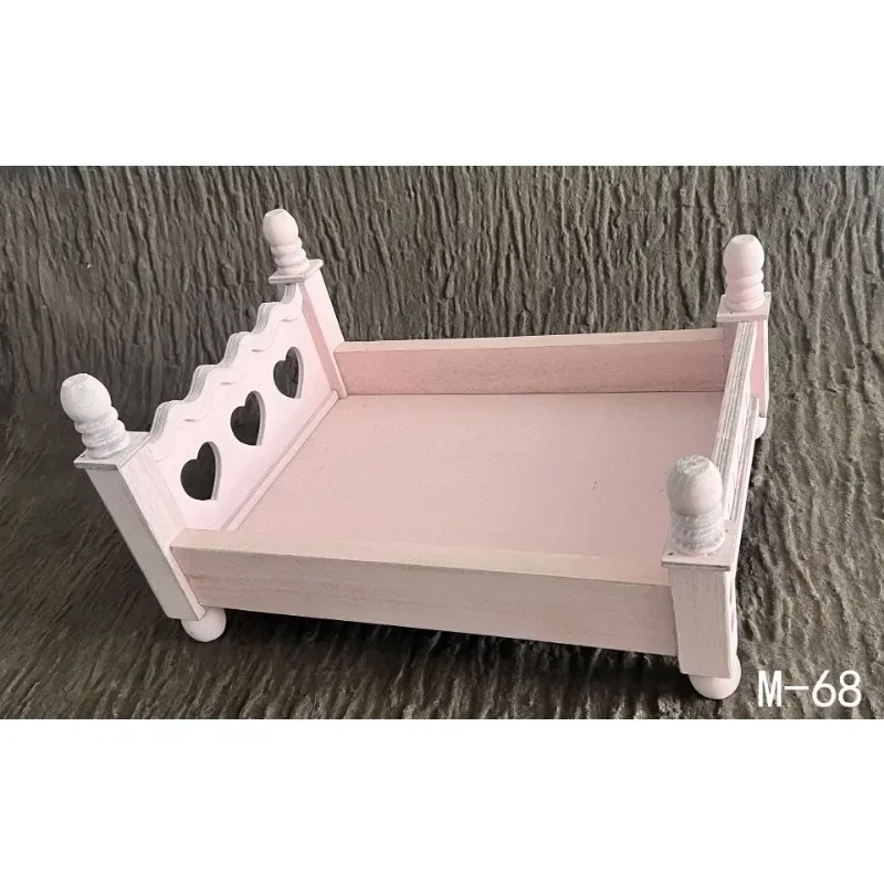 Newborn Photography Props Assembled Small Wooden Bed Studio Baby Photo Posing Decoration Furniture Ideal Photo Shoot Accessories view 5