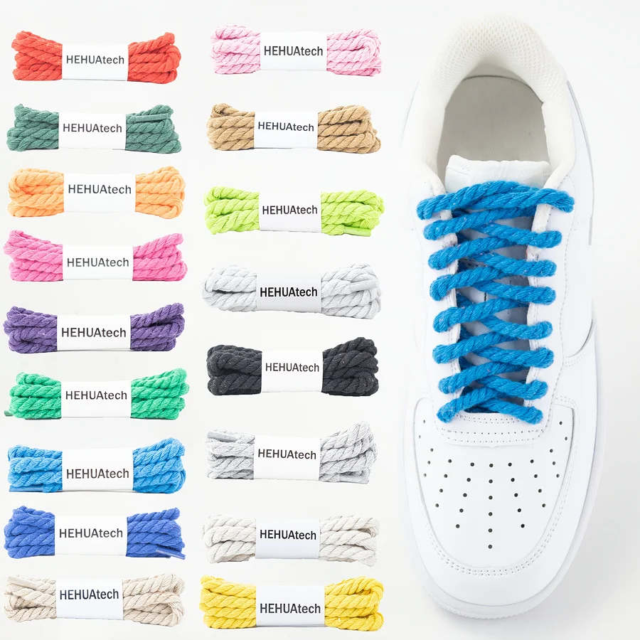

A Pair of 6Mm Multicolor Black White Pink Blue Braided Shoelaces for Sports And Casual Shoes, Without Battery