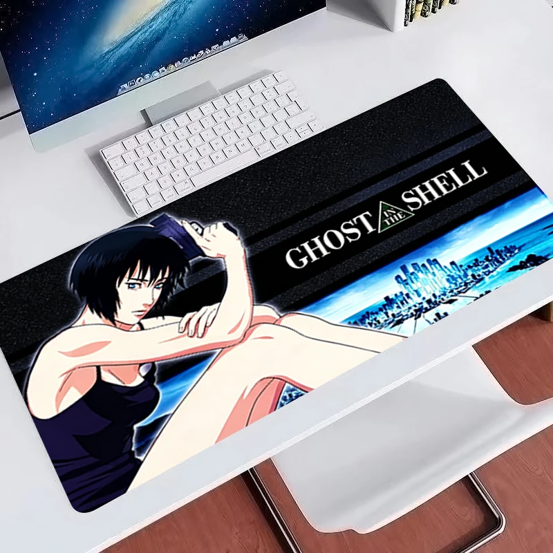 Large Mouse Pad G-Ghost in the Shell Anime Extended Desk Mat Gamer carpet Notbook Keyboard Rug Non-Slip Esports Gaming Mousepad