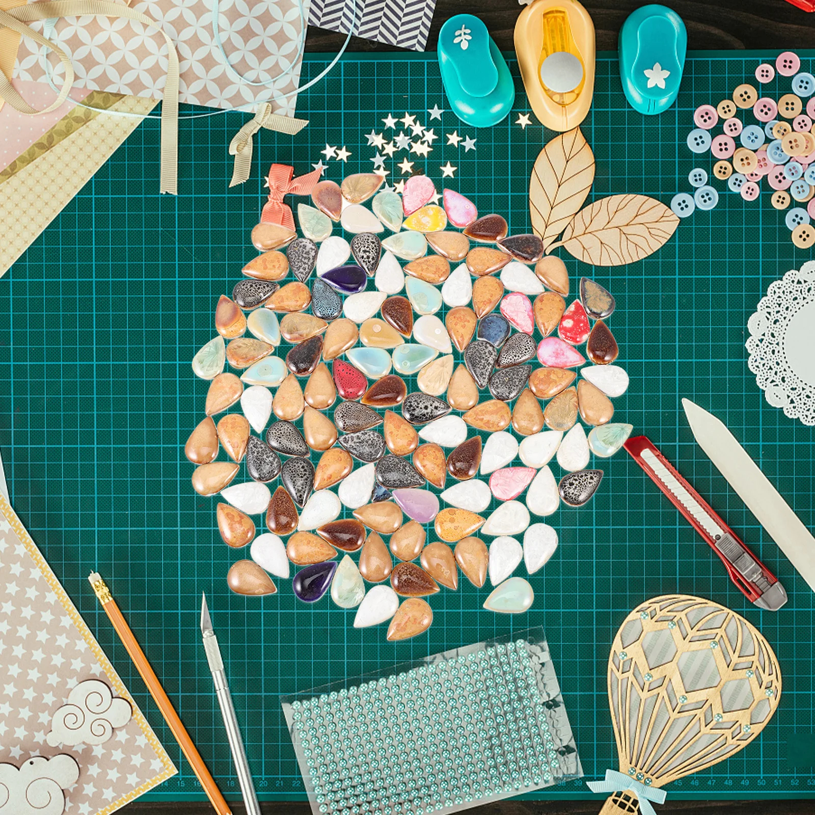 

Material Mosaic Tiles for Crafts Bulk DIY Project Decoration Home Kit Materials