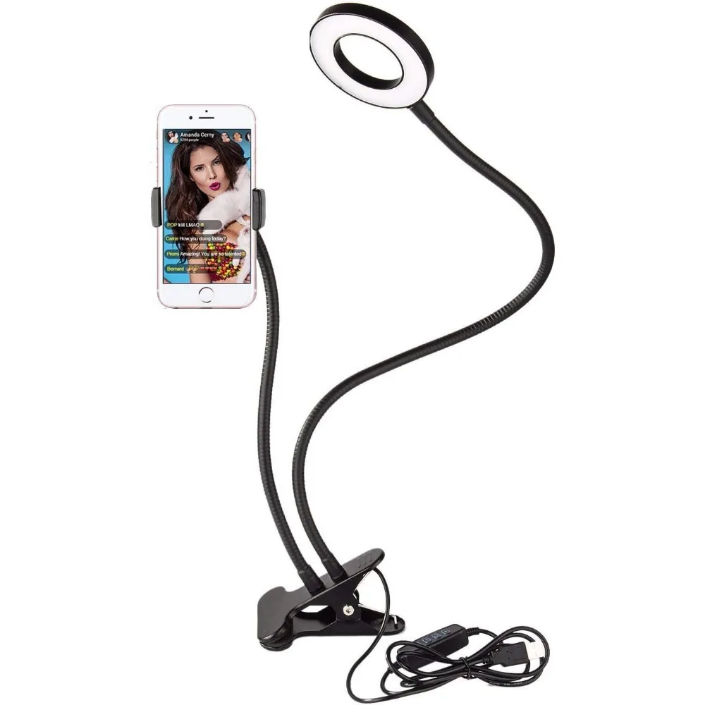 

Selfie Ring Light with Phone Holder Stand for YouTube TikTok Zoom Live Stream Makeup Dimmable LED Circle Light for Mobile