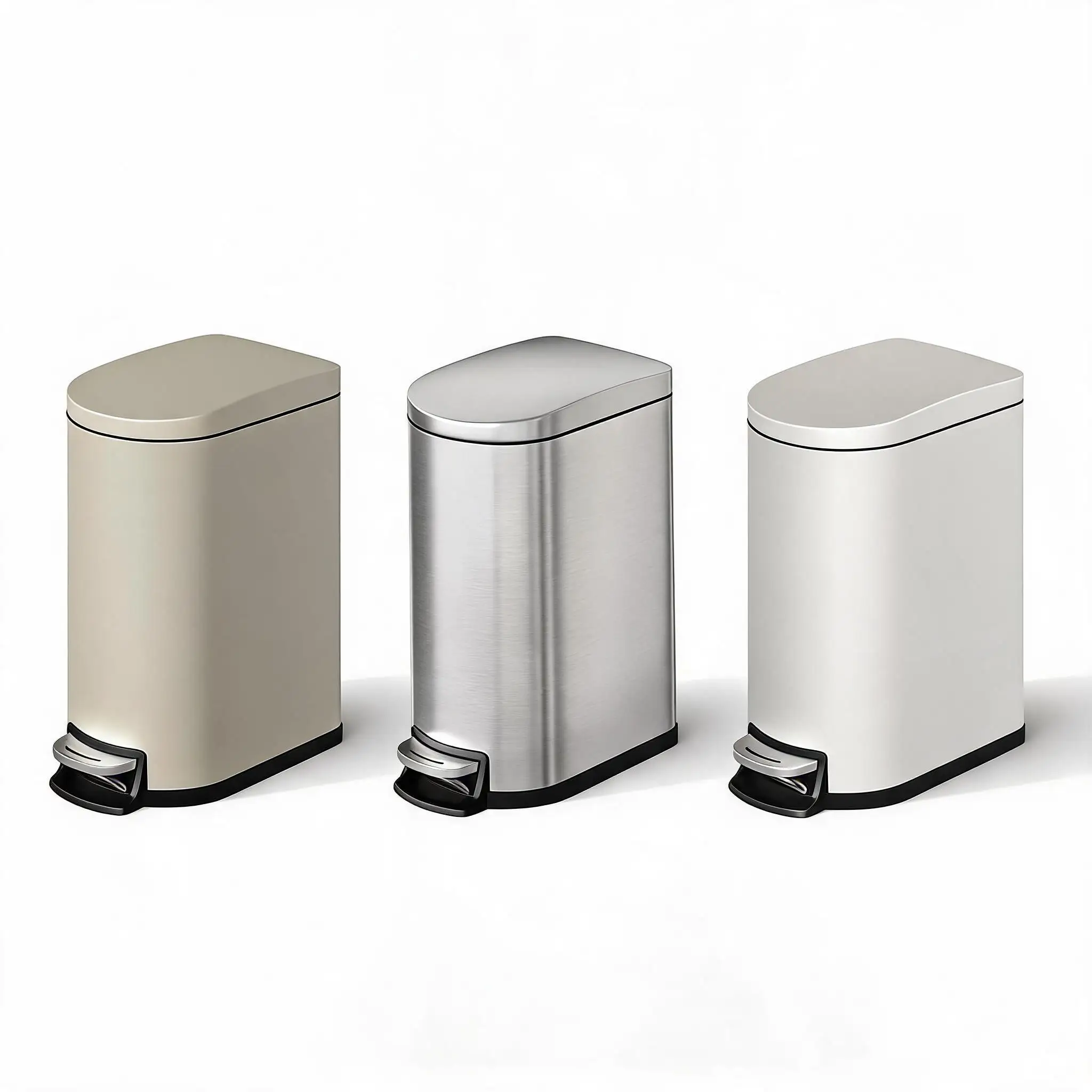 Cestino da cucina in acciaio inossidabile, modello slim, capacità 6 litri, con pedale, contenitore per rifiuti impermeabile, cestino per spazzatura con coperchio e secchio interno, ideale per casa,