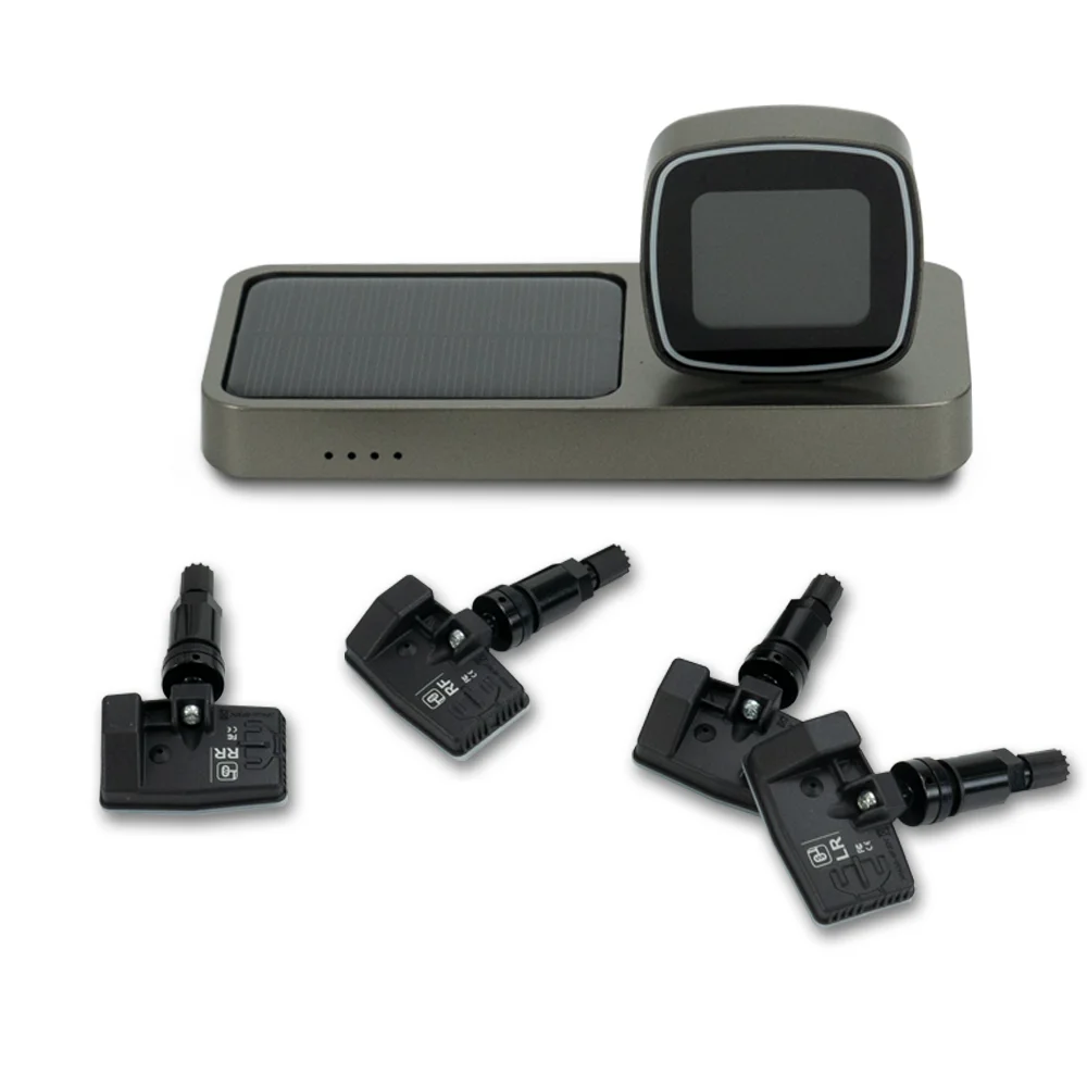 

Solar Screen Display Built-In Internal Car Universal Tpms Sensor Tire Pressure Monitoring System with 4 Sensors and LCD Display