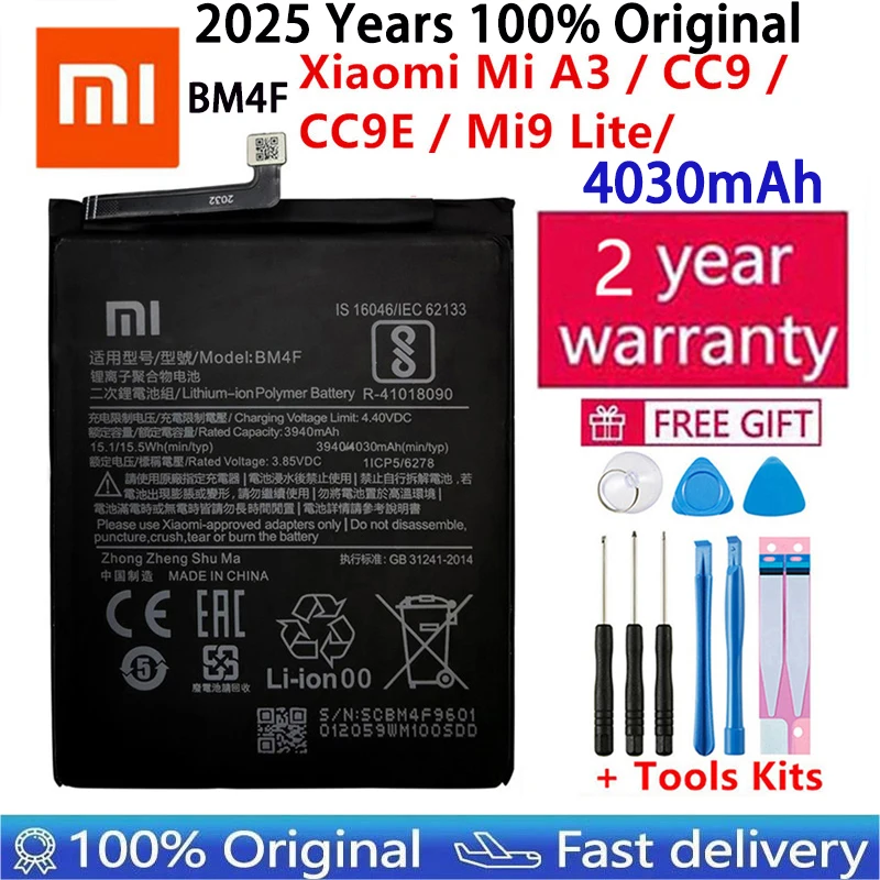Batería Original para Xiaomi Mi Redmi Note Mix Max 2 3 K20 A2 A3 3S 3X 4 4X 4A 5 5A 5S 5X M5 6 6A 7 7A 8 8T 9 9T SE Pro Plus Lite