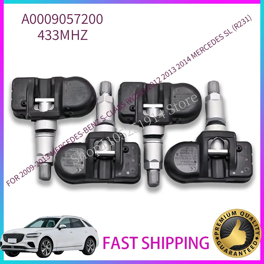 

TIRE PRESSURE SENSOR A0009057200 FOR 2009-2013 MERCEDES-BENZ S-CLASS (W221) 2012 2013 2014 MERCEDES SL (R231) TPMS 433MHz