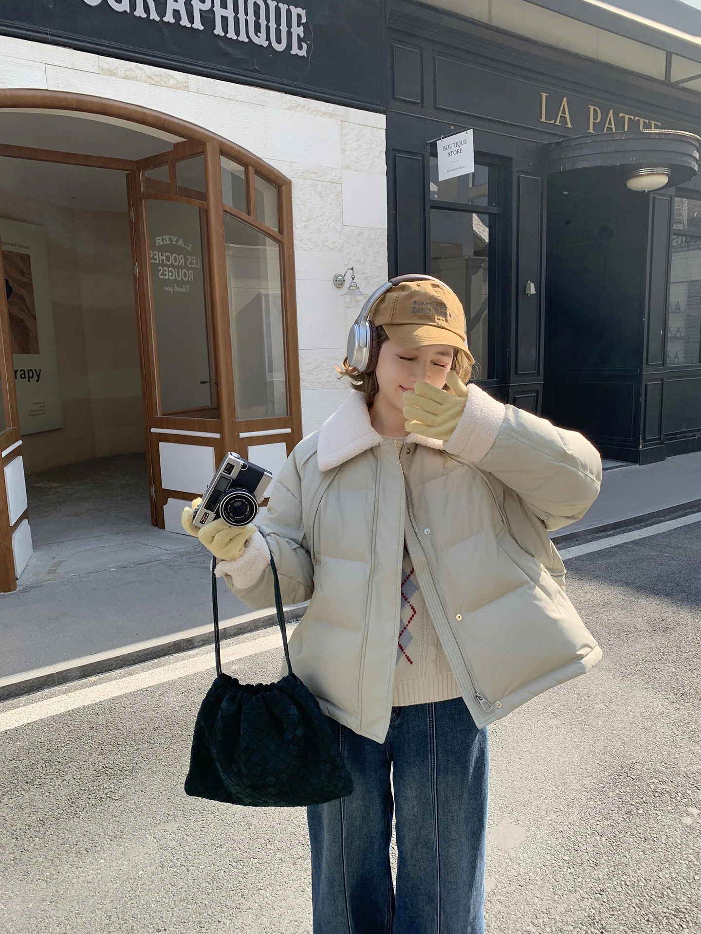 

Новая женская зимняя куртка-пуховик Xuanxuan National Stand 90 с воротником из овчины, белая, короткая, утепленная, верхняя одежда