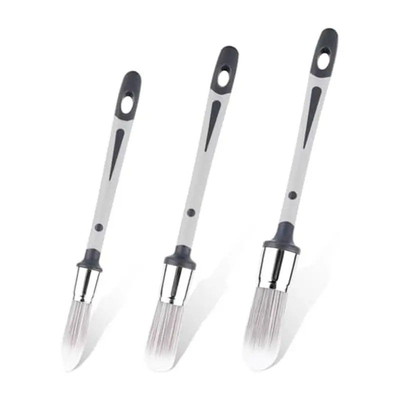 Efficient 3Pcs Paint Brushes For Walls,0.6,0.8,0.95 Inch Small Trim Paint Brushes Tool Paint Edger For Touch Up House Wall Corne