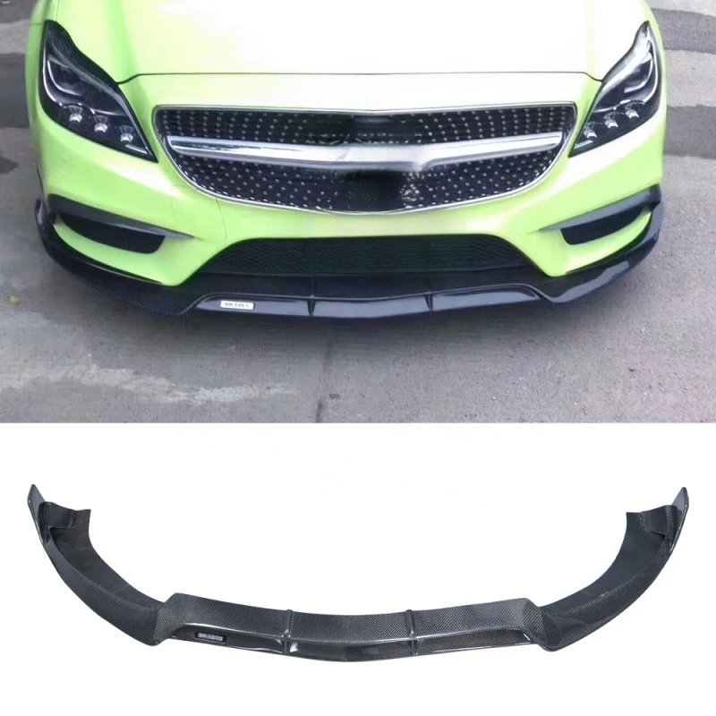 

for W218 CLS 63 Auto Parts Carbon Fiber Front Bumper Lip Chin Spoiler Wing Sps