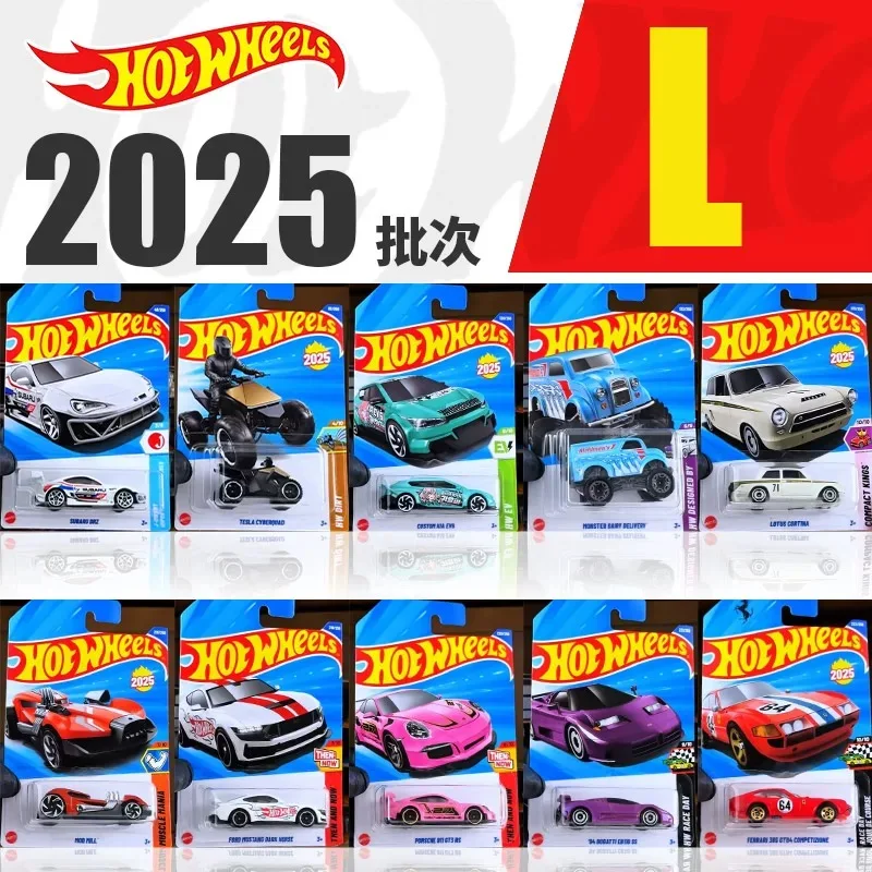 

Набор игрушек для коллекции автомобилей из сплава Hot Wheels 2025 L — Tesla Porsche 911 Ferrari Bugatti — настольные украшения, праздничные подарки