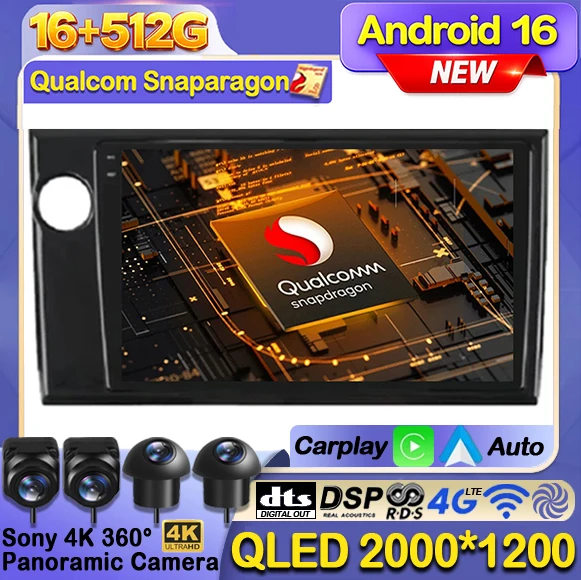 Android 16 Inalámbrico Carplay Auto para Honda BRV 2015 - 2019 Radio de Coche Multimedia Estéreo Reproductor de Video Navegación GPS 4G WIFI QLED