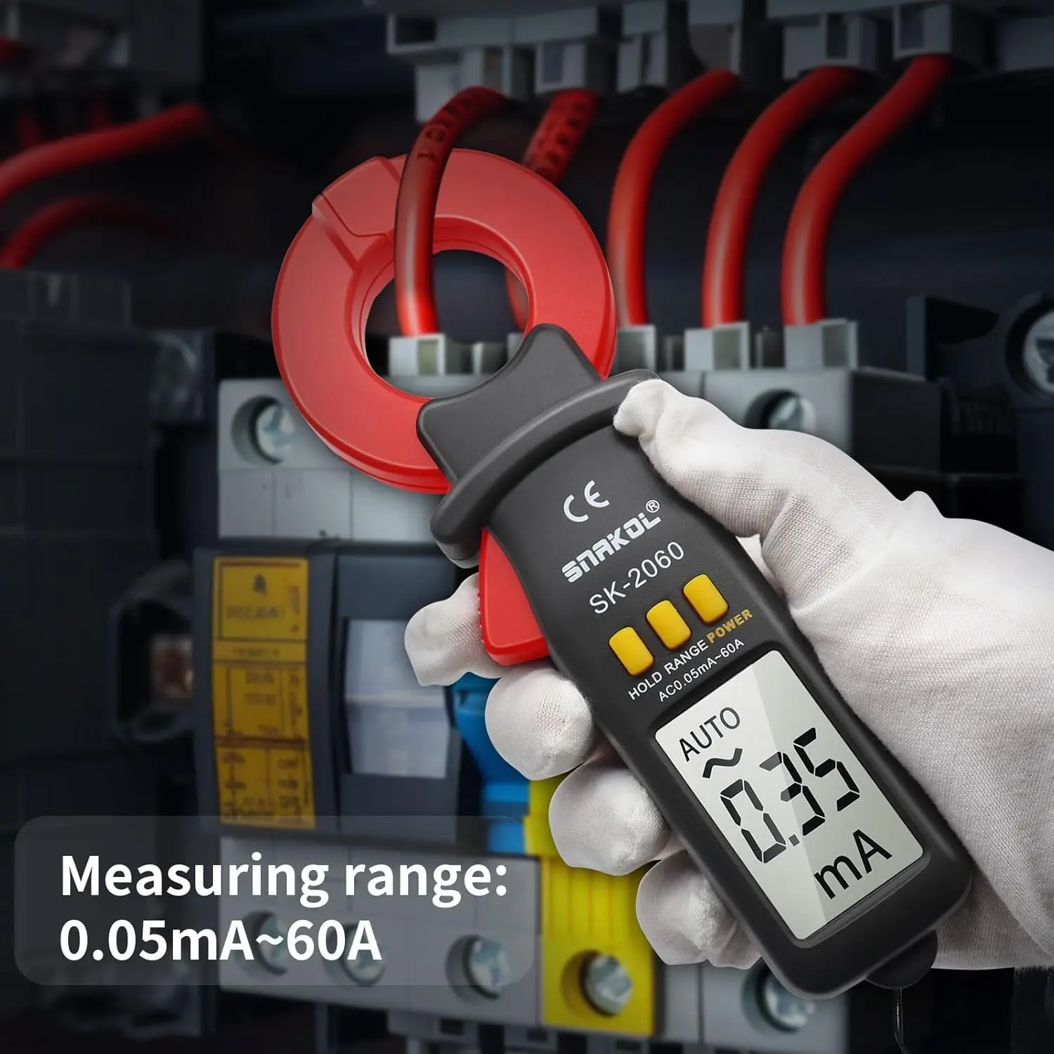 Leakage Clamp Meter 0.01mA Resolution ACA MAX 60A 1999 Counts Auto Range Data Hold Ammeter Clampmeter Amperimetro Amperemetre Pr