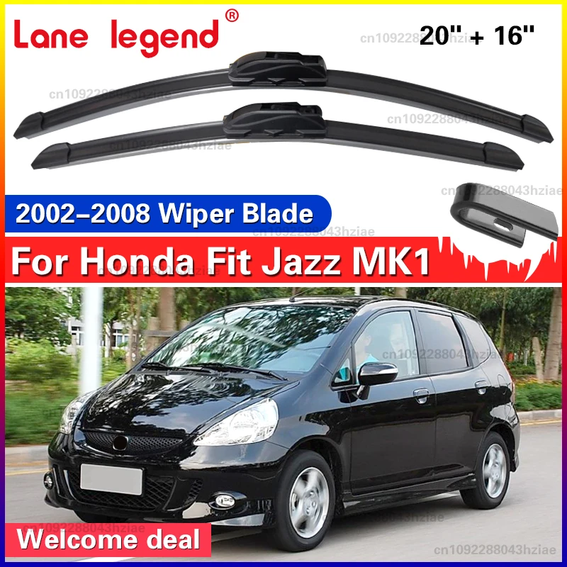 

Комплект щеток переднего стеклоочистителя для Honda Fit Jazz 1 2002-2008 2003 2004 2005 2006, щетка для лобового стекла 20 "+ 16"